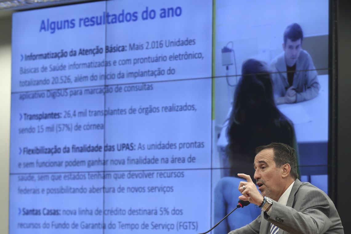 Ministro da Saúde apresenta resultado do ano no Senado: destinação de 5% do FGTS  para Santas Casas  e mudança de finalidade de UPAS inacabadas foram importantes para Gilberto Occhi