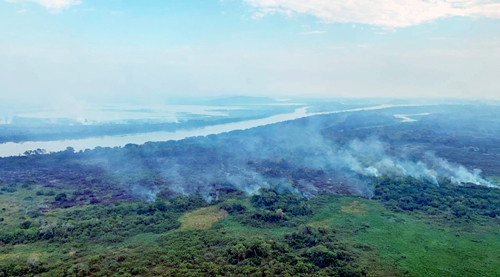 Com grande incêndio se propagando no Pantanal, tempo seco será crítico em MS até setembro