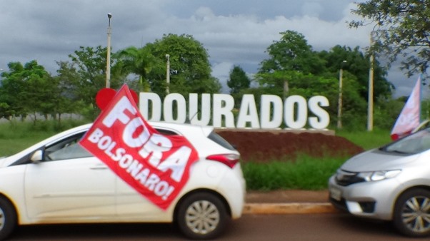 Carreata em Dourados leva movimento “Fora Bolsonaro” para o interior de Mato Grosso do Sul