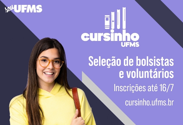 Estudantes podem atuar como bolsistas no Cursinho UFMS 2021