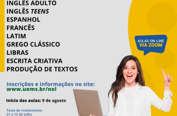 Estão abertas inscrições para cursos de idiomas na UEMS