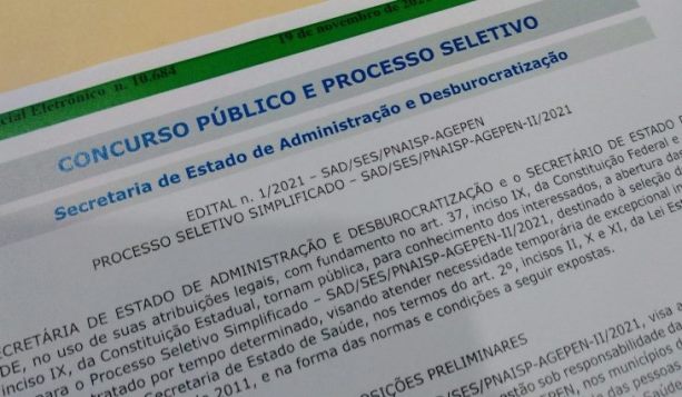 Aberto processo seletivo de profissionais da saúde para atuarem na Agepen/MS