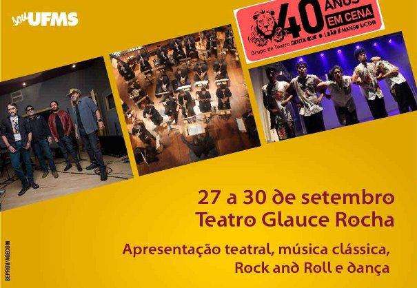 Campo Grande: Festival Mais Cultura começa hoje com música clássica, rock e dança no Teatro Glauce Rocha na UFMS; veja a programação
