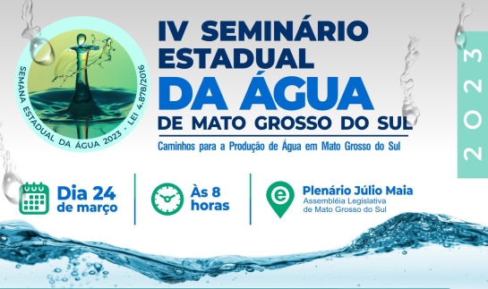 Meio Ambiente: Seminário discute “Caminhos para produção de água em MS” no próximo dia 24