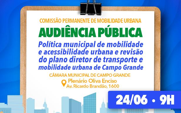 Mudanças nas políticas de mobilidade urbana e Plano Diretor de Campo Grande propostas pela prefeitura serão debatidas na segunda (24)