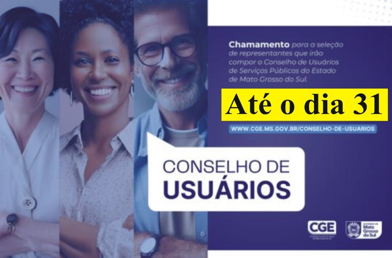 Prorrogadas até o próximo dia 31, inscrições para composição do Conselho de Usuários dos Serviços Públicos de MS também podem ser realizadas presencialmente